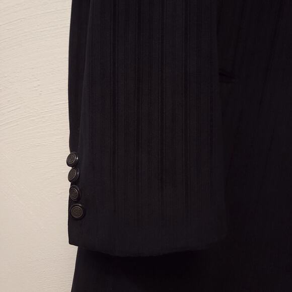 Pronto Moda Blazer Black Size 52 L Mens Suit Jacket Velvet Feel The Lux Italy - Picture 2 of 9